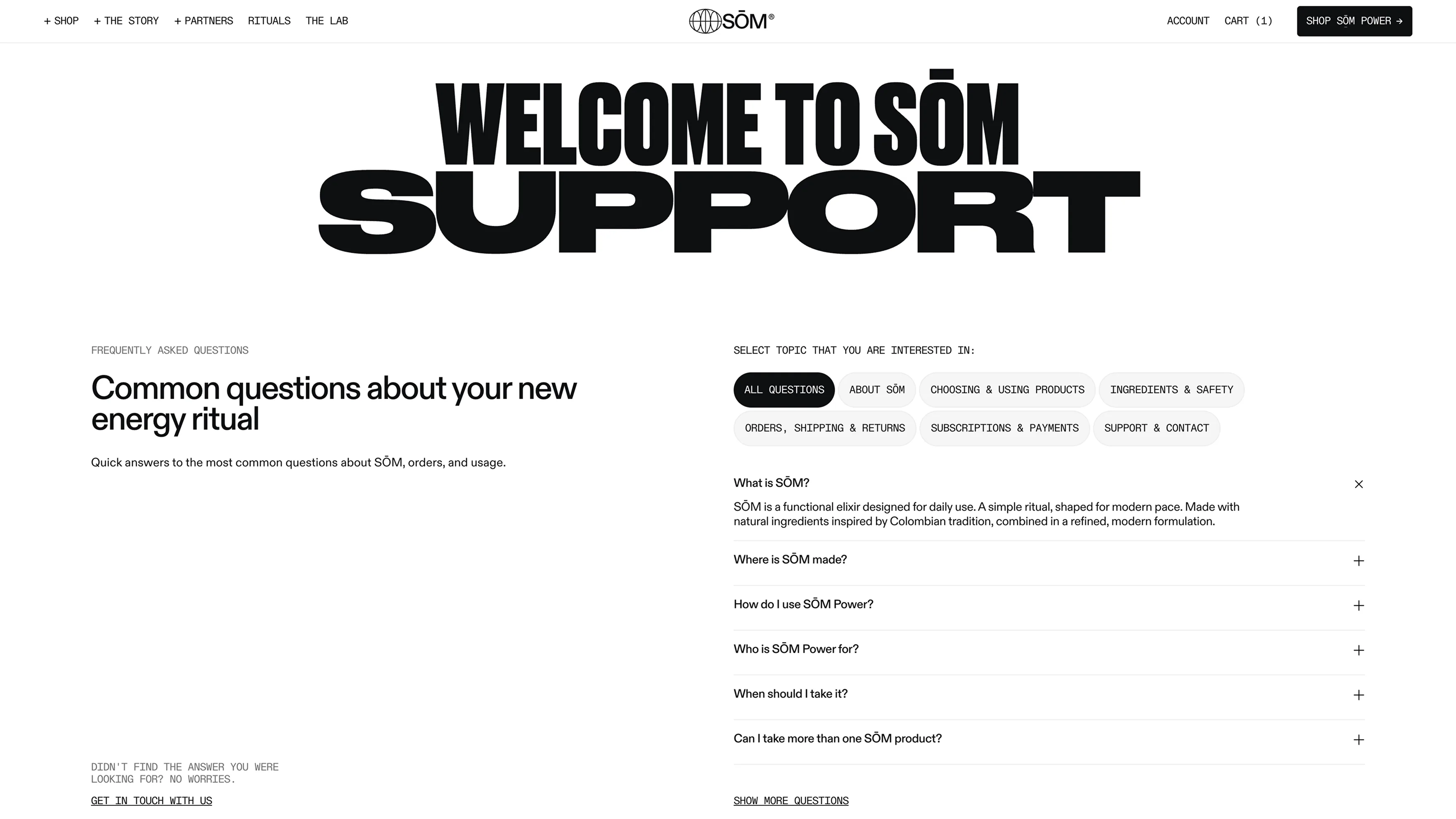 SŌM support & FAQ's