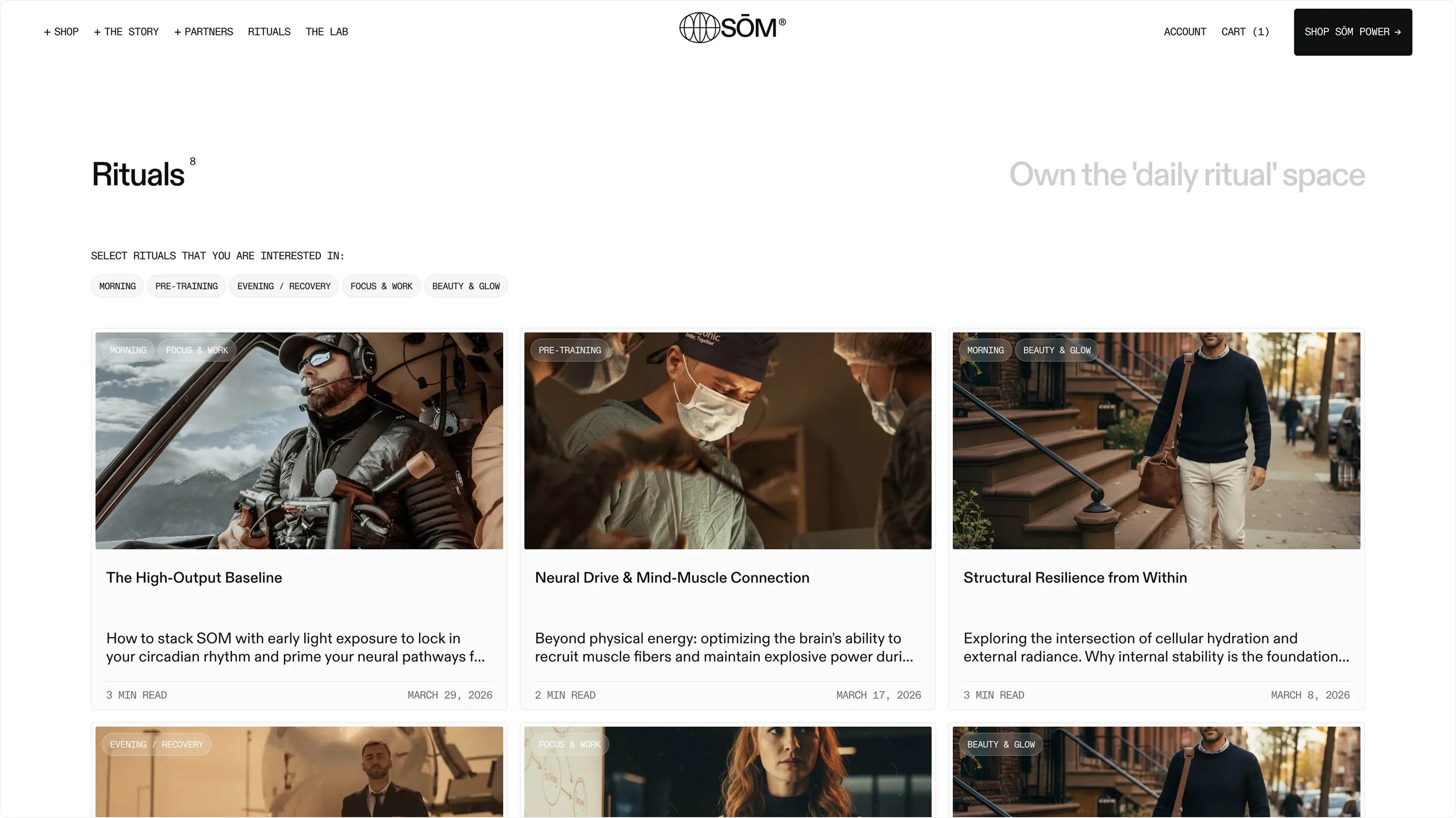 SŌM website pages