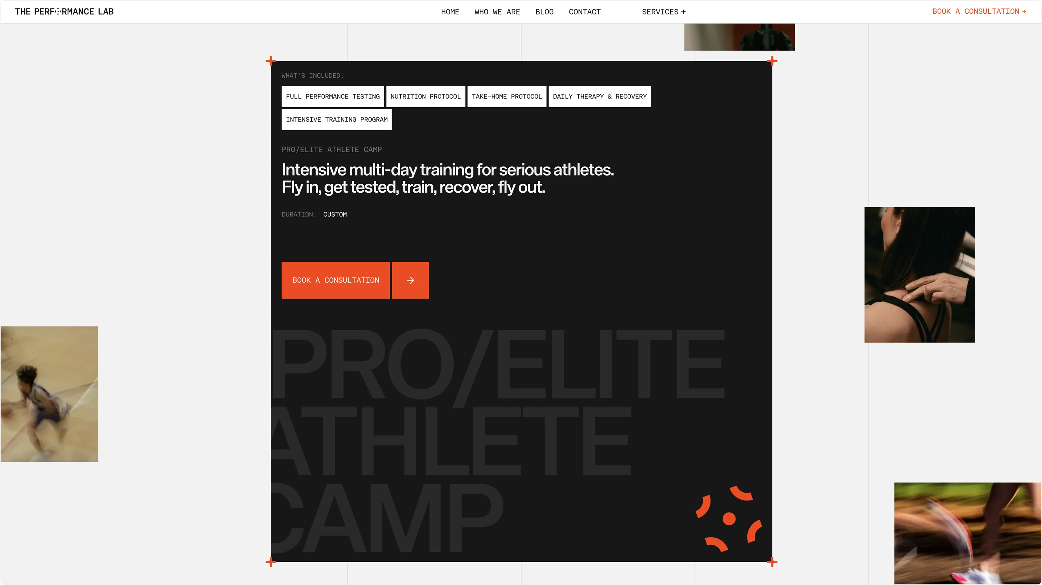 The Performance Lab service inner page